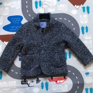 Zara kids navy boucle boys coat